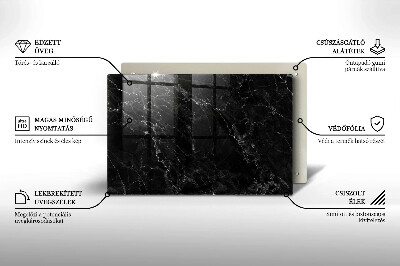 Piastra in vetro per candele tombali con motivo in marmo elegante