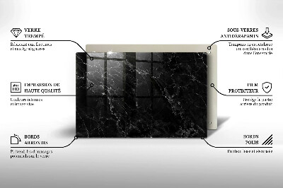 Piastra in vetro per candele tombali con motivo in marmo elegante