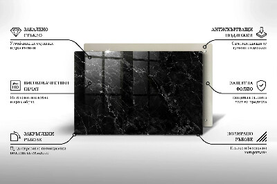 Piastra in vetro per candele tombali con motivo in marmo elegante