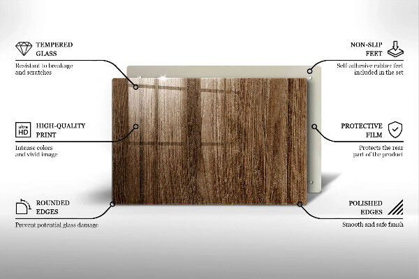 Piatto per candele con trama effetto legno