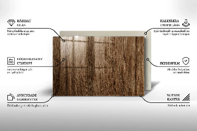 Piatto per candele con trama effetto legno