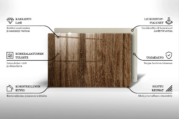 Piatto per candele con trama effetto legno