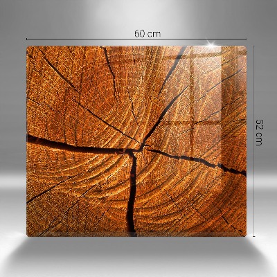 Piastra in vetro per candele tombali con struttura del tronco in legno