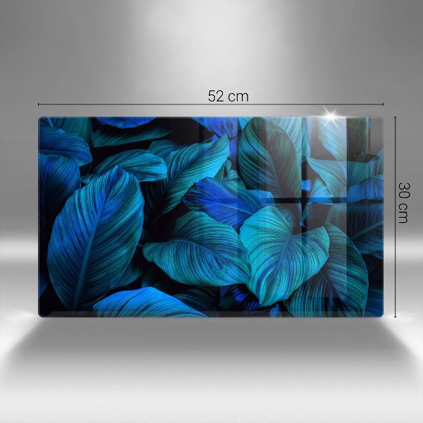 Piatto per candele con motivo di foglie tropicali