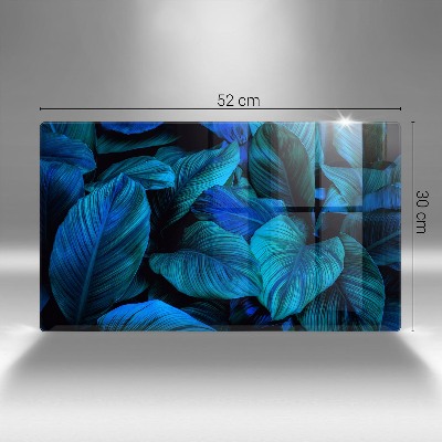 Piatto per candele con motivo di foglie tropicali