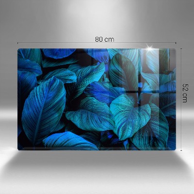 Piatto per candele con motivo di foglie tropicali