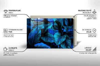 Piatto per candele con motivo di foglie tropicali