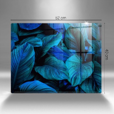 Piatto per candele con motivo di foglie tropicali