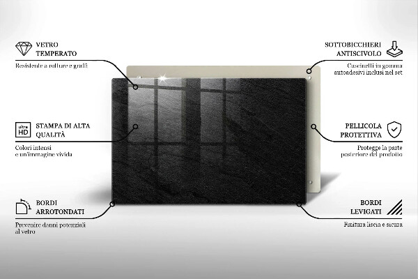 Piastra in vetro per candele tombali con finitura effetto pietra
