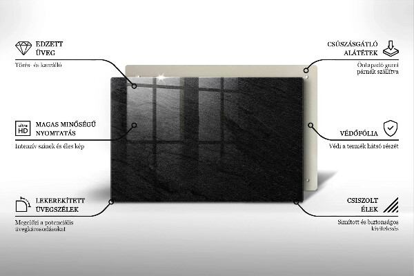 Piastra in vetro per candele tombali con finitura effetto pietra