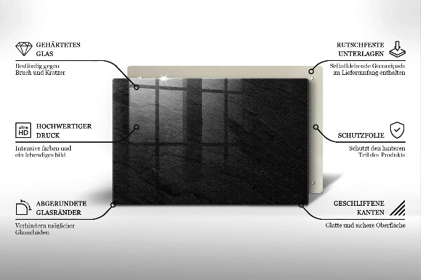 Piastra in vetro per candele tombali con finitura effetto pietra