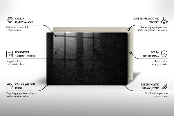 Piastra in vetro per candele tombali con motivo a struttura rocciosa