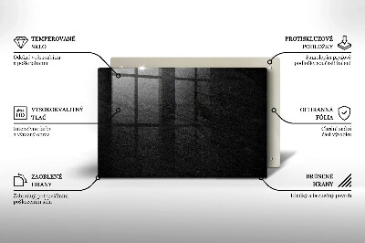 Piastra in vetro per candele tombali con motivo a struttura rocciosa
