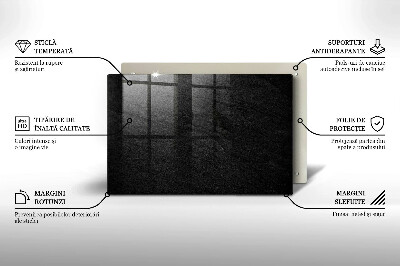Piastra in vetro per candele tombali con motivo a struttura rocciosa