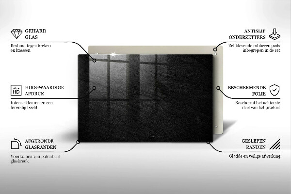 Piastra in vetro per candele tombali con motivo a struttura rocciosa