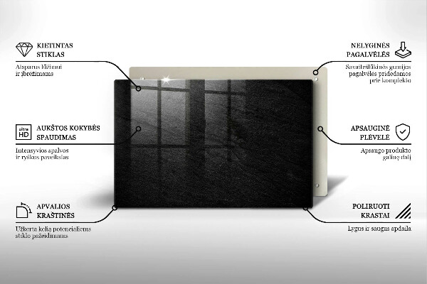 Piastra in vetro per candele tombali con motivo a struttura rocciosa
