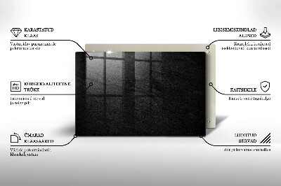 Piastra in vetro per candele tombali con motivo a struttura rocciosa
