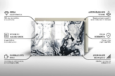 Piatto per candele con motivo ad inchiostro in stile astratto