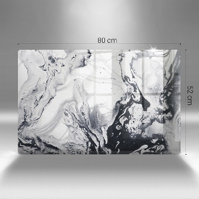 Piatto per candele con motivo ad inchiostro in stile astratto