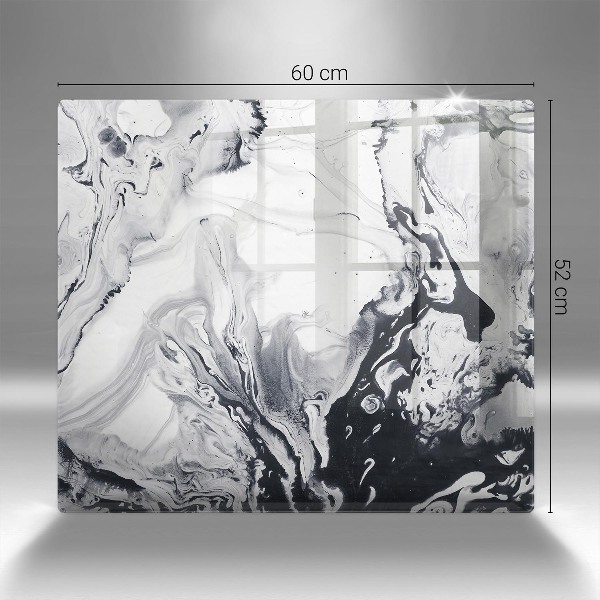 Piatto per candele con motivo ad inchiostro in stile astratto