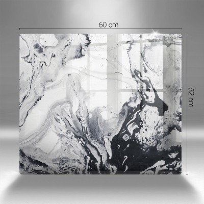 Piatto per candele con motivo ad inchiostro in stile astratto