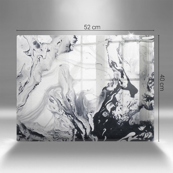 Piatto per candele con motivo ad inchiostro in stile astratto