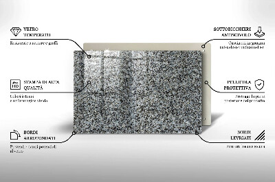 Piastra in vetro per candele tombali con struttura effetto pietra