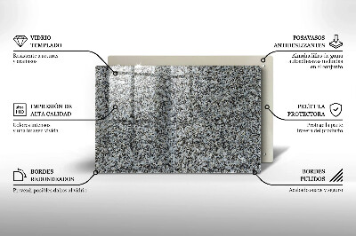 Piastra in vetro per candele tombali con struttura effetto pietra