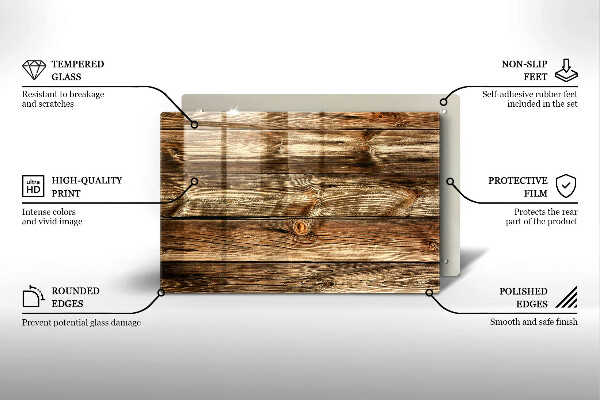 Piatto per candele con finitura a texture di assi di legno