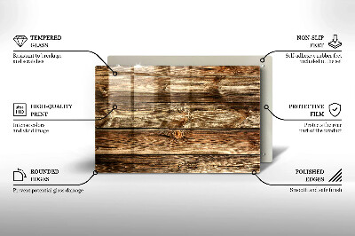 Piatto per candele con finitura a texture di assi di legno