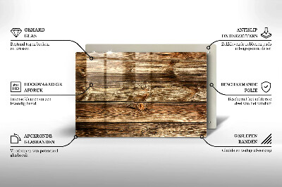 Piatto per candele con finitura a texture di assi di legno