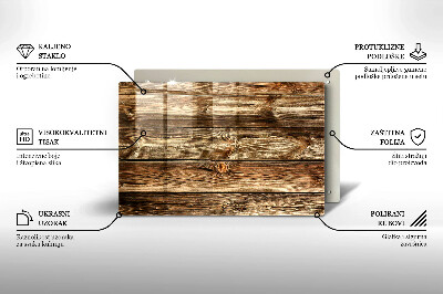 Piatto per candele con finitura a texture di assi di legno