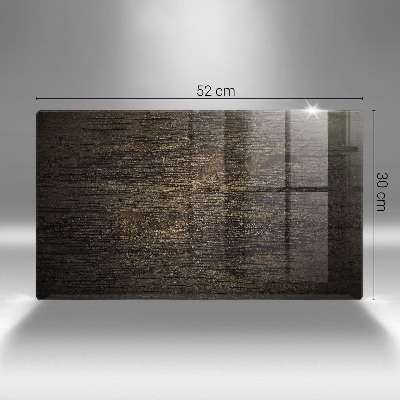 Piastra in vetro per candele tombali con motivo a corteccia dall'aspetto di legno