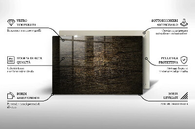 Piastra in vetro per candele tombali con motivo a corteccia dall'aspetto di legno