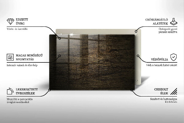 Piastra in vetro per candele tombali con motivo a corteccia dall'aspetto di legno