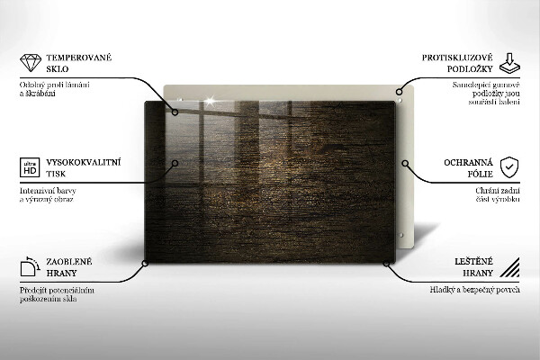 Piastra in vetro per candele tombali con motivo a corteccia dall'aspetto di legno