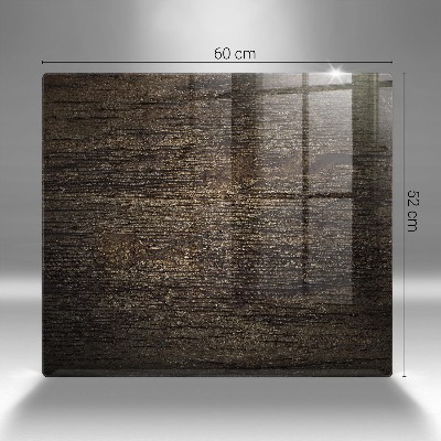 Piastra in vetro per candele tombali con motivo a corteccia dall'aspetto di legno