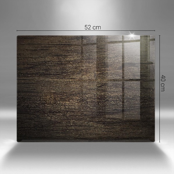 Piastra in vetro per candele tombali con motivo a corteccia dall'aspetto di legno