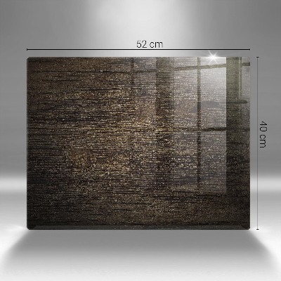 Piastra in vetro per candele tombali con motivo a corteccia dall'aspetto di legno