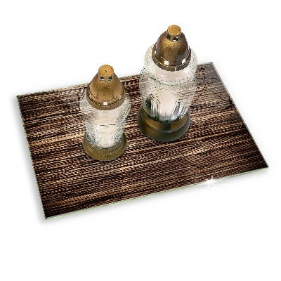 Piatto per candele con trama effetto legno