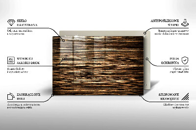 Piatto per candele con trama effetto legno