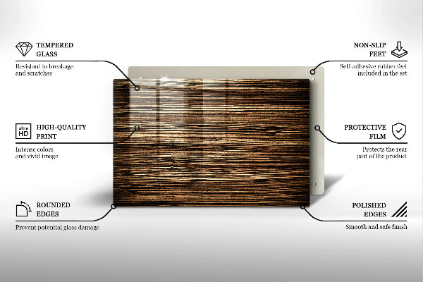 Piatto per candele con trama effetto legno