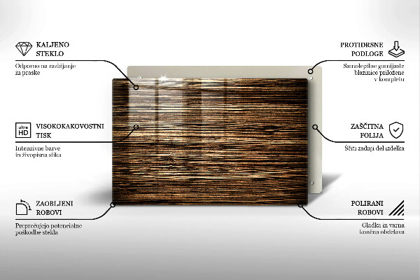 Piatto per candele con trama effetto legno