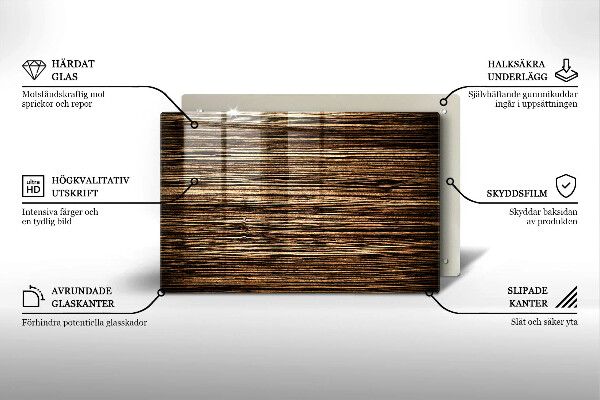 Piatto per candele con trama effetto legno