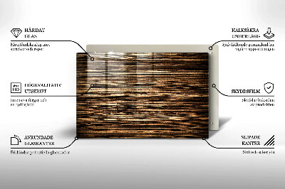 Piatto per candele con trama effetto legno