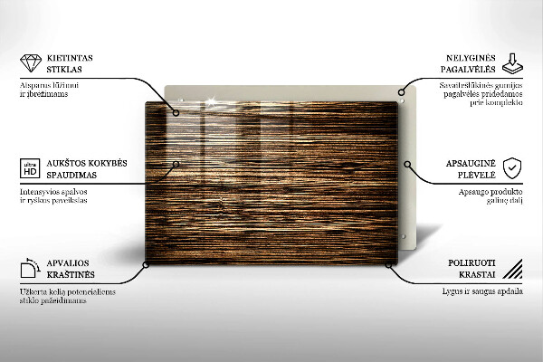 Piatto per candele con trama effetto legno