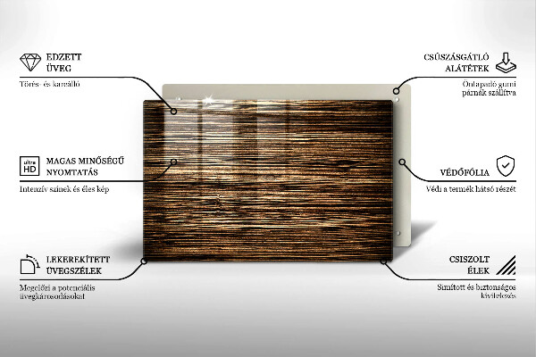 Piatto per candele con trama effetto legno