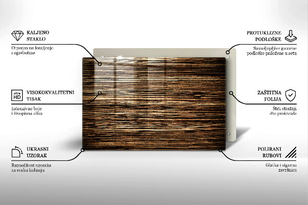 Piatto per candele con trama effetto legno