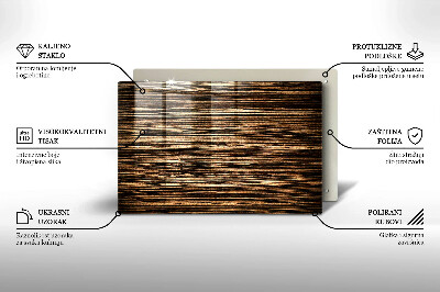 Piatto per candele con trama effetto legno