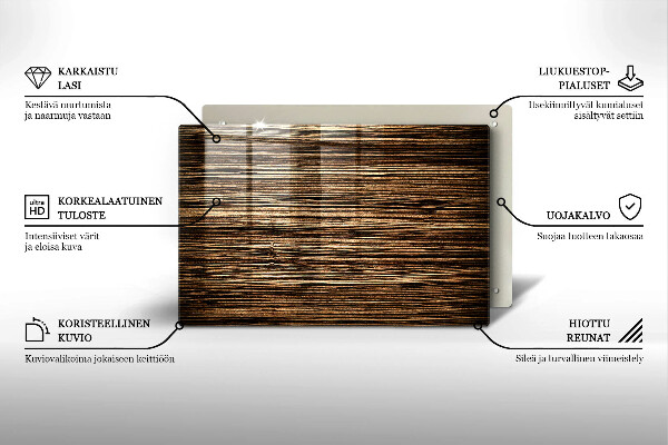 Piatto per candele con trama effetto legno